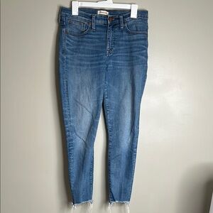 Madewell Skinny Jean 9” High Skinny Afro Classic Blue Denim Jeans 30